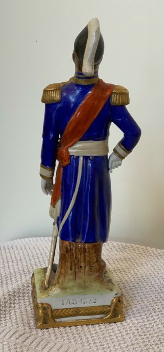 Antique French Military Soldier Porcelain Figurine German Scheibe 