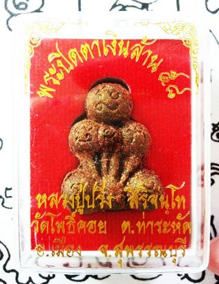 Phra Pidta Millions LP Pring Ver.  2 Thai Buddha Amulet Talisman Luck Rich Wealth 5