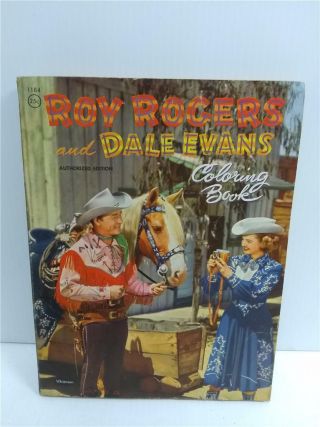 Rare 1955 Roy Rogers And Dale Evans Coloring Book