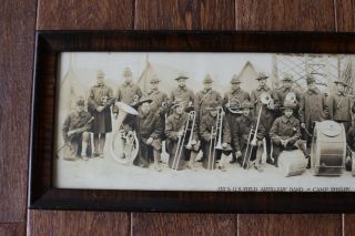 WWI YARD LONG PANORAMIC PHOTO 137TH FIELD ARTILLERY BAND CAMP SHELBY MISSISSIPPI 2