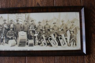 WWI YARD LONG PANORAMIC PHOTO 137TH FIELD ARTILLERY BAND CAMP SHELBY MISSISSIPPI 4