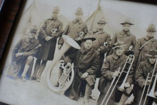 WWI YARD LONG PANORAMIC PHOTO 137TH FIELD ARTILLERY BAND CAMP SHELBY MISSISSIPPI 6