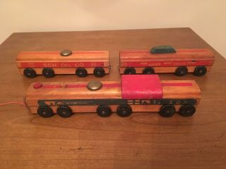 Vintage N.  D.  Cass Wooden Toy Train Set 1940’s Extremely Rare