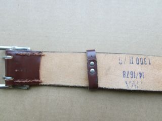 RARE Obsolete East German Army OFFICER ' s DDR LEATHER BELT 2