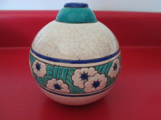 Antique - Longwy Art Pottery - Art Deco - Cabinet Vase - French