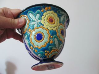 Antique - Boch Freres - Art Deco Period 4 3/4 In X 6 1/4 In Vase
