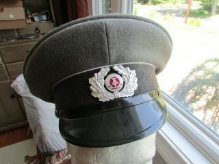 Rare Obsolete East German Ddr Army Officer Hat