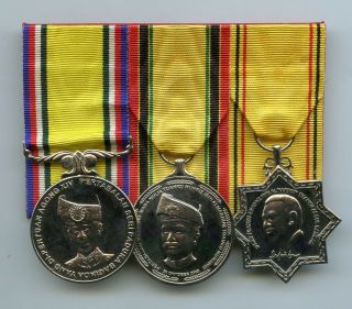 Malaysia State Negeri Sembilan Group Of 3 Medal Coronation & Jubilee Rare
