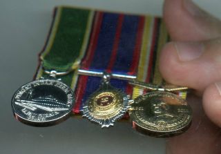 BRUNEI ARMY MEDAL GROUP OF MINIATURE RARE SILVER 4