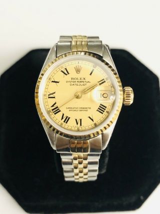 Ladies Rolex Datejust Steel/solid Gold Watch Ref.  6517.