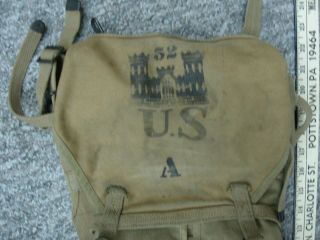WWI U.  S.  M1910 HAVERSACK WITH MESS ATTACHMENT & 