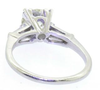 Antique Platinum 1.  70CTW VS1 diamond wedding/engagement ring w/ 1.  40CT ctr. 4