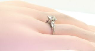 Antique Platinum 1.  70CTW VS1 diamond wedding/engagement ring w/ 1.  40CT ctr. 6