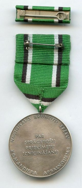 LATVIA REPUBLIC POST 1991 MEDAL FOR DESTRUCTION OF 300 EXPLOSIVE OBJECT RARE 4