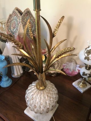 VTG Mid Century MURANO Barovier Toso Art Glass Lamp 2