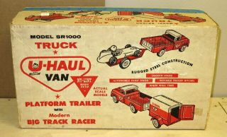 Nylint U - Haul Race Set Box Only - - Ford Pickup,  Race Car & 2 Trailers Rare Set