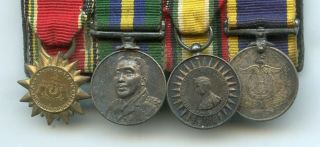 BRUNEI POLICE MEDAL GROUP OF MINIATURE RARE SILVER 2