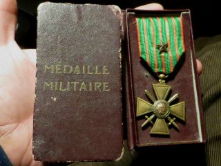 World War I French Croix De Guerre Medal “cross Of War” With Star Boxed