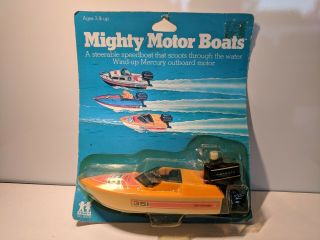 Vintage Tomy Mighty Motor Boats 351 Ski Streak On Card 1980 6524