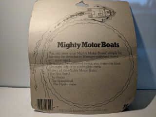 Vintage TOMY Mighty Motor Boats 351 Ski Streak On Card 1980 6524 4