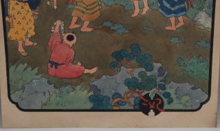 Antique FREDERICK RICHARDSON Japanese Folklore Illustration Watercolor Painting 9