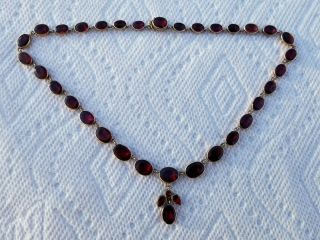 Georgian Garnet & Yg Necklace
