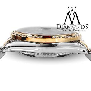 Ladies Rolex Steel & Gold 26mm Datejust Watch Pink String Dial Ruby & Diamond 4
