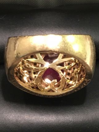 BH EFFY 14k Solid Gold Natural Ruby & Diamond Cocktail Ring 11.  6 Grams 4