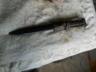 Ww2 German K98 8mm Mauser Rifle Bayonet W Scabbard & Leather Frog