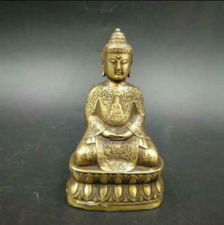 Exquisite Chinese Handmade Old Carved Bronze Buddism Bodhisattva Buddha Statues