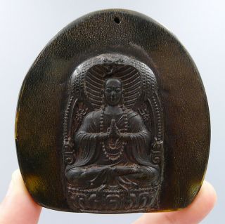 China Natural Horseshoe Charm Pendants Hand Carved Buddha Statue Charm Crafts