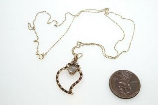 ANTIQUE GEORGIAN GOLD AMETHYST & SEED PEARL WITCH ' S HEART LOCKET PENDANT c1770 5