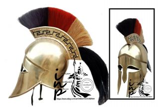 Medieval Ancient Greek Corinthian Helmet With 3 Color Plume Sca Larp Helmet