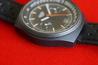 Vintage Heuer Ref 12 Valjoux 7734 PVD 40mm Watch 5