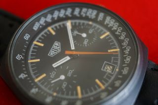 Vintage Heuer Ref 12 Valjoux 7734 PVD 40mm Watch 6