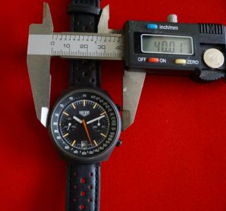Vintage Heuer Ref 12 Valjoux 7734 PVD 40mm Watch 7