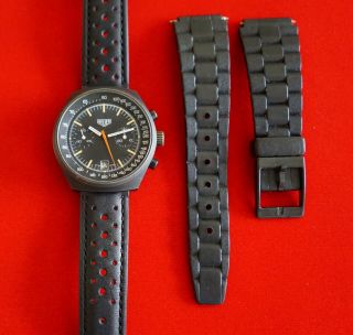 Vintage Heuer Ref 12 Valjoux 7734 PVD 40mm Watch 8