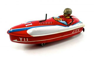 Yonezawa J.  T.  Y.  Y11 Japanese Tin Friction Amphibious Boat Nr