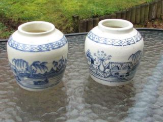 ANTIQUE QING DYNASTY 19TH CENTURY BLUE & WHITE CHINESE GINGER JARS POTS VASES 5