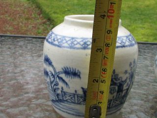 ANTIQUE QING DYNASTY 19TH CENTURY BLUE & WHITE CHINESE GINGER JARS POTS VASES 6