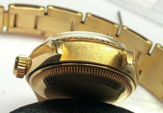 Vintage 18k Gold Rolex Ladies Datejust 6917 on 7204 Oyster Rivet Bracelet 6