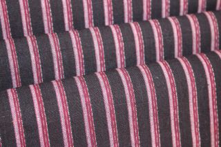 Vintage Japanese Indigo Cotton Striped Futon Noragi Folk Kimono Fabric Quilt 60 "