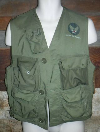 Vintage Wwii Us Army Air Force C - 1 Emergency Vest W/ Holster Made In Usa L@@k