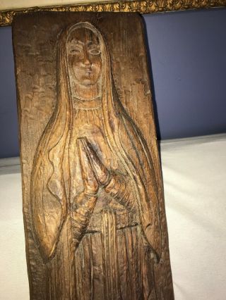 hand carved wood Madonna W&j Sloane San Francisco Early 1900’s Nun Saint 6