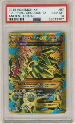 2016 Pokemon Xy Full Art Primal Groudon Ex Ancient Origins 97 Psa 10 28619767