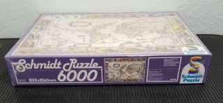 Vintage 6000 Piece Puzzle 02168 Schmidt Ancient Old World Map 61 