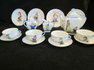 Vintage 1937 Disney Snow White Tea Set