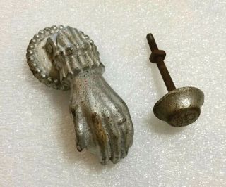 Vintage Door Knocker,  French Ball & Ladies Hand Design,  With Ring,  Home Decor