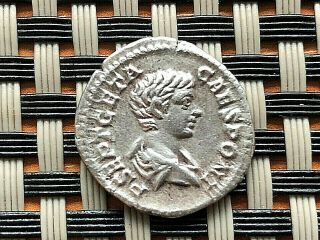 Roman Empire - Geta As Caesar 209 - 212 Ad Ar Denarius Ancient Roman Coin