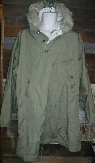 Vintage 1942 Wwii Us Army Ski Mountain Troops Reversible Parka 10th Div L@@k